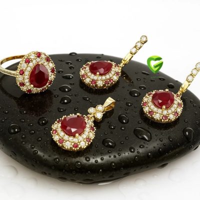 نیمست نقره یاقوت کد1502