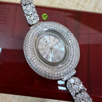 ساعت نقره بیضی‌ریز کد2440