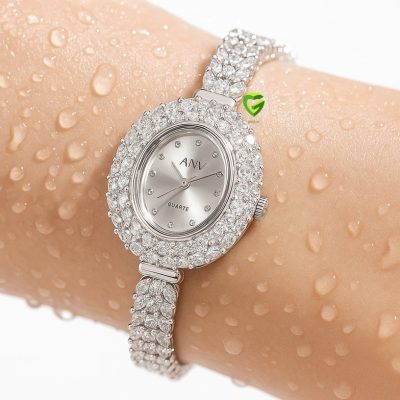 ساعت نقره جواهری کد2438