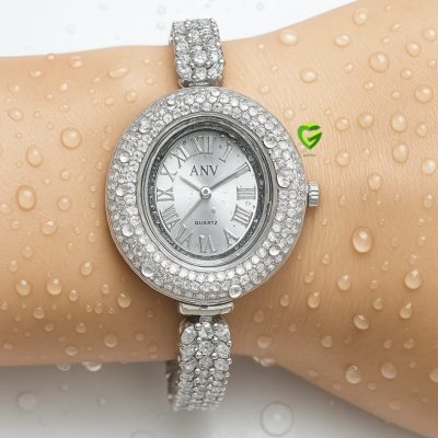 ساعت نقره بیضی‌ریز کد2440