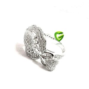 انگشتر نقره پرنگین کد2184